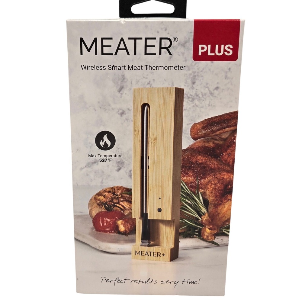 MEATER Plus Wireless Smart Meat Thermometer Bluetooth BBQ Grill Smoker Brown OS